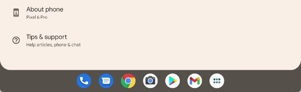 Android 13 taskbar