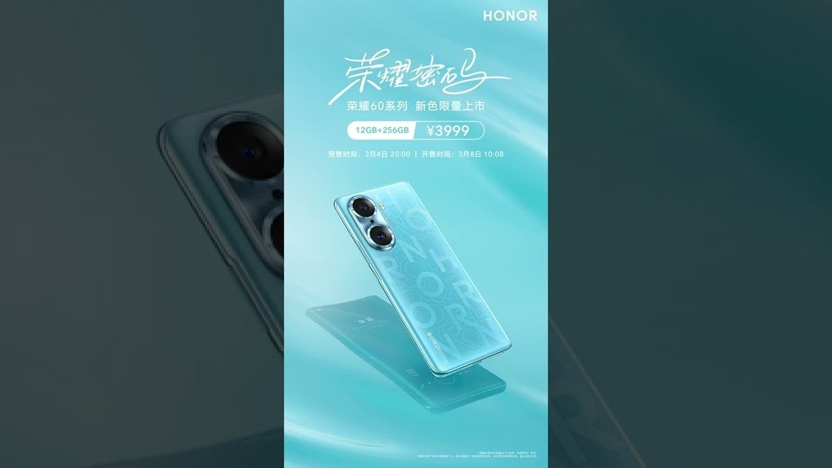 Honor 60 Pro in blue color