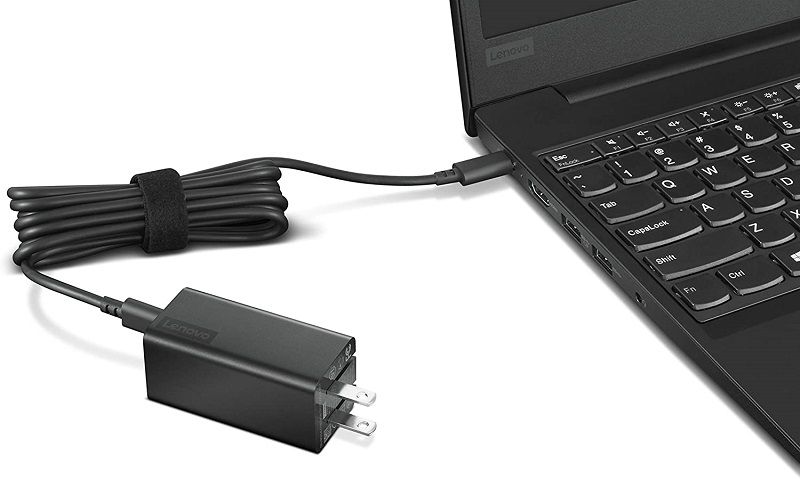 There is no better way to charge a Lenovo laptop than with a Lenovo charger, right?  Lenovo sells this compact 65W charger that uses gallium nitride to stay cool, and is therefore much smaller than your typical laptop charger.