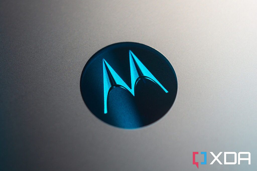 Motorola logo on the back of the Motorola Edge Plus