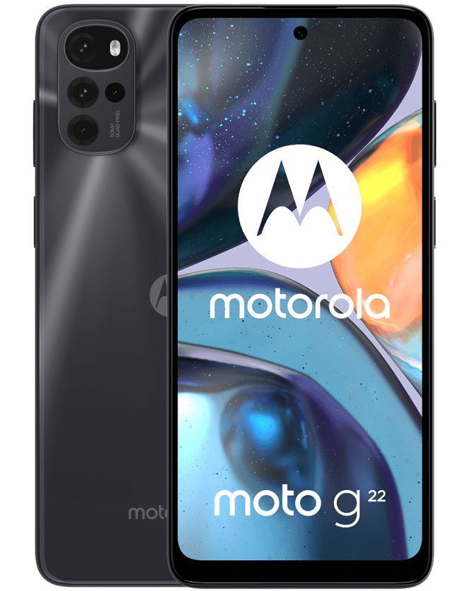 Moto G22 front and back