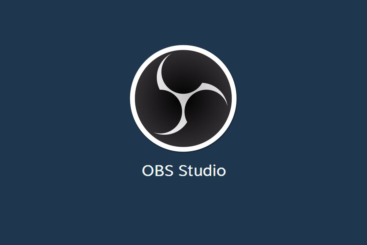 OBS Studio logo on blue background