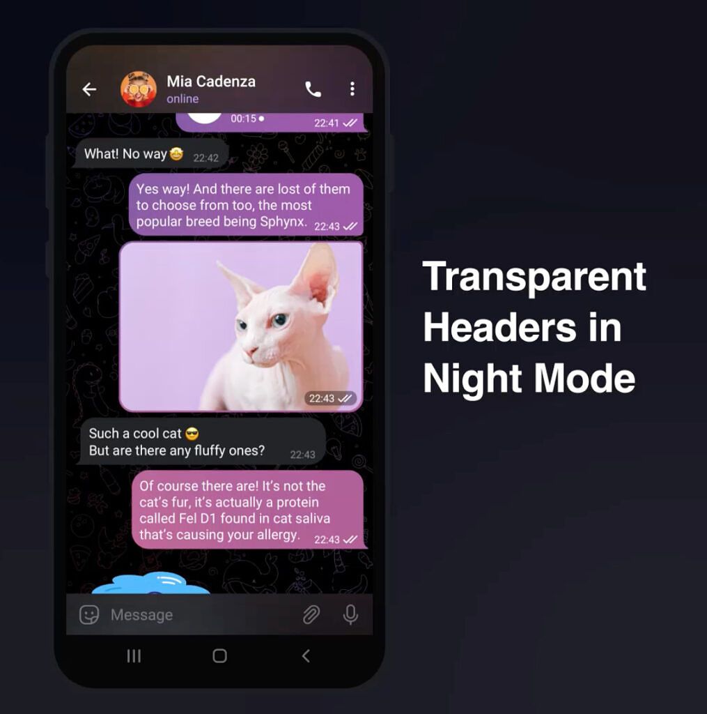Telegram night mode android