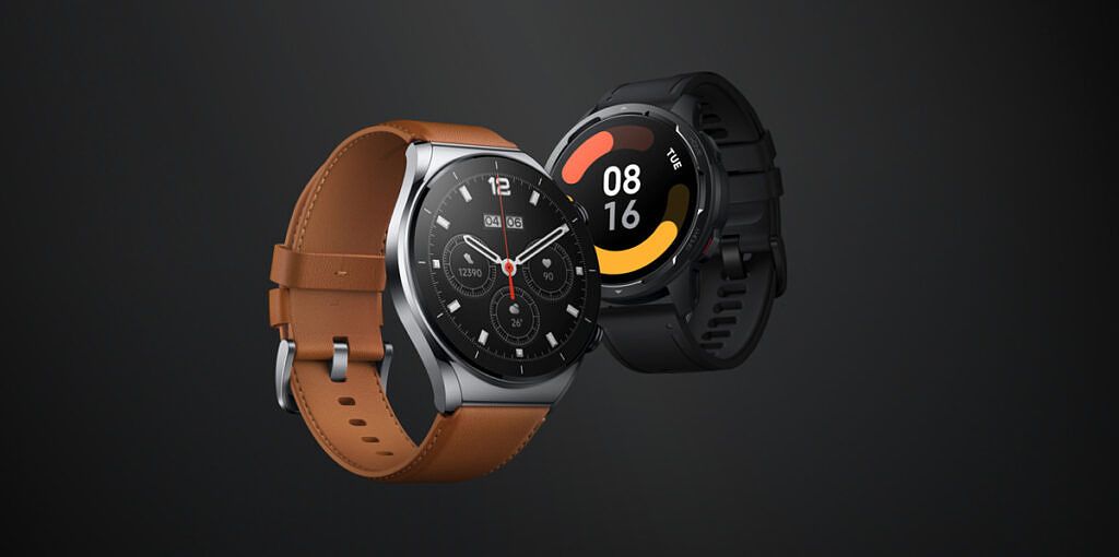 Xiaomi Watch S1 and Watch S1 Active on gray background