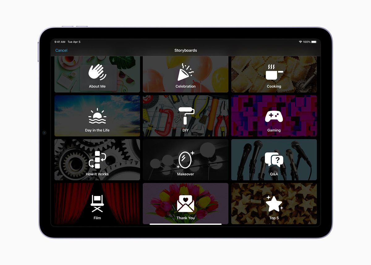 Apple iMovie 3.0 Storyboards