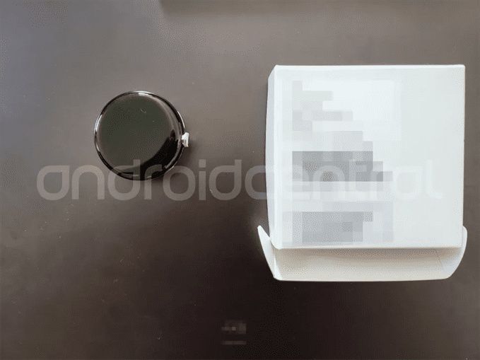 alleged Google Pixel Watch beside blurred box