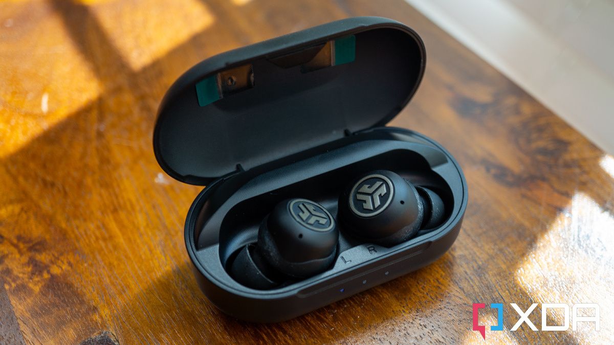Photo of the Air Pro earbuds in the case
