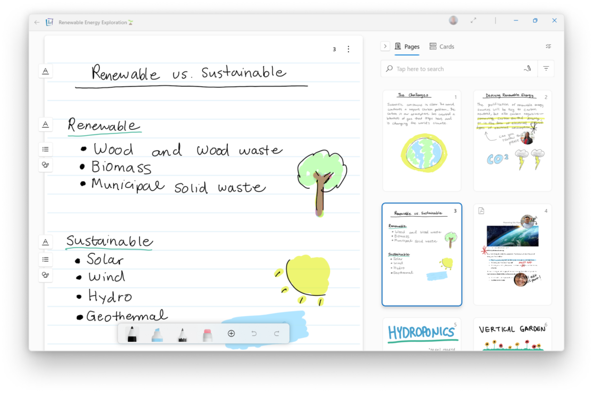 Microsoft Journal screenshot