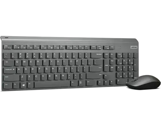 If you want both a keyboard and mouse at a relatively affordable price, this may be your best option. The keyboard includes a full layout with a sleek design, and the mouse also looks modern while still being suitable for larger hands. Plus, they both work wirelessly with a single dongle.