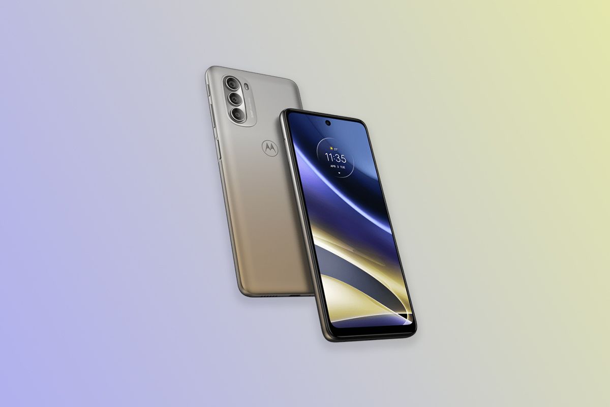 Motorola Moto G51 on gradient background