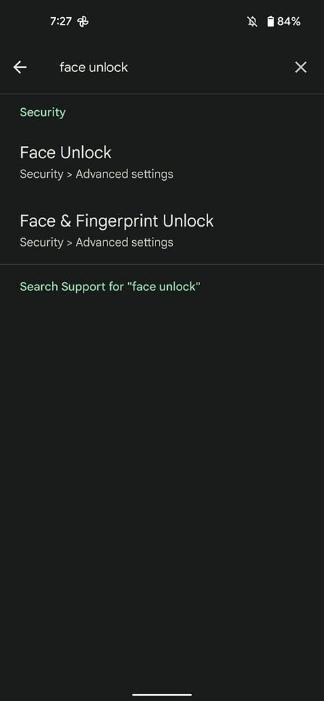 Face Unlock reference on a Pixel 5
