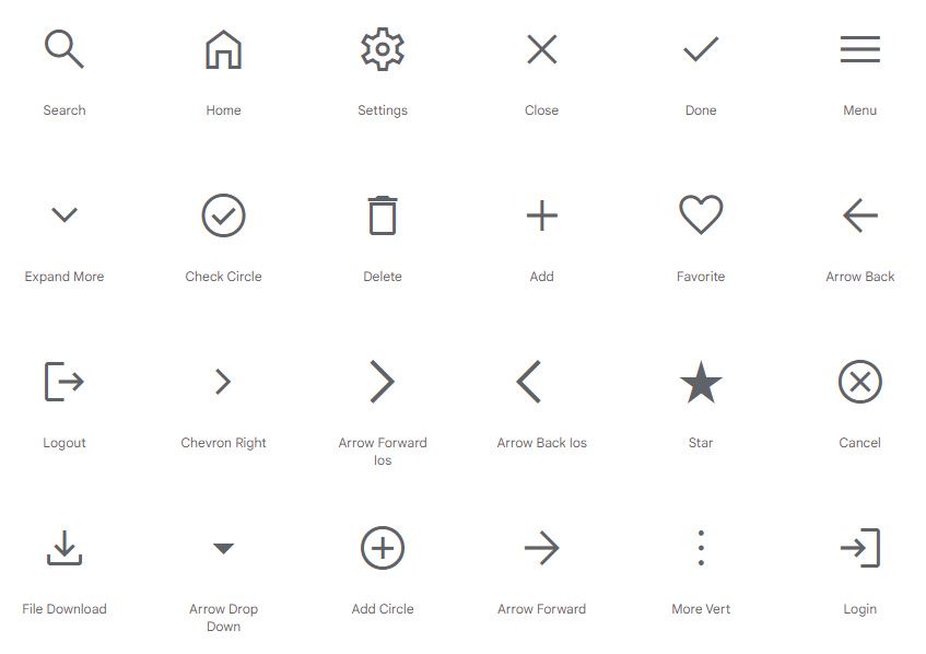 Material Symbols icons