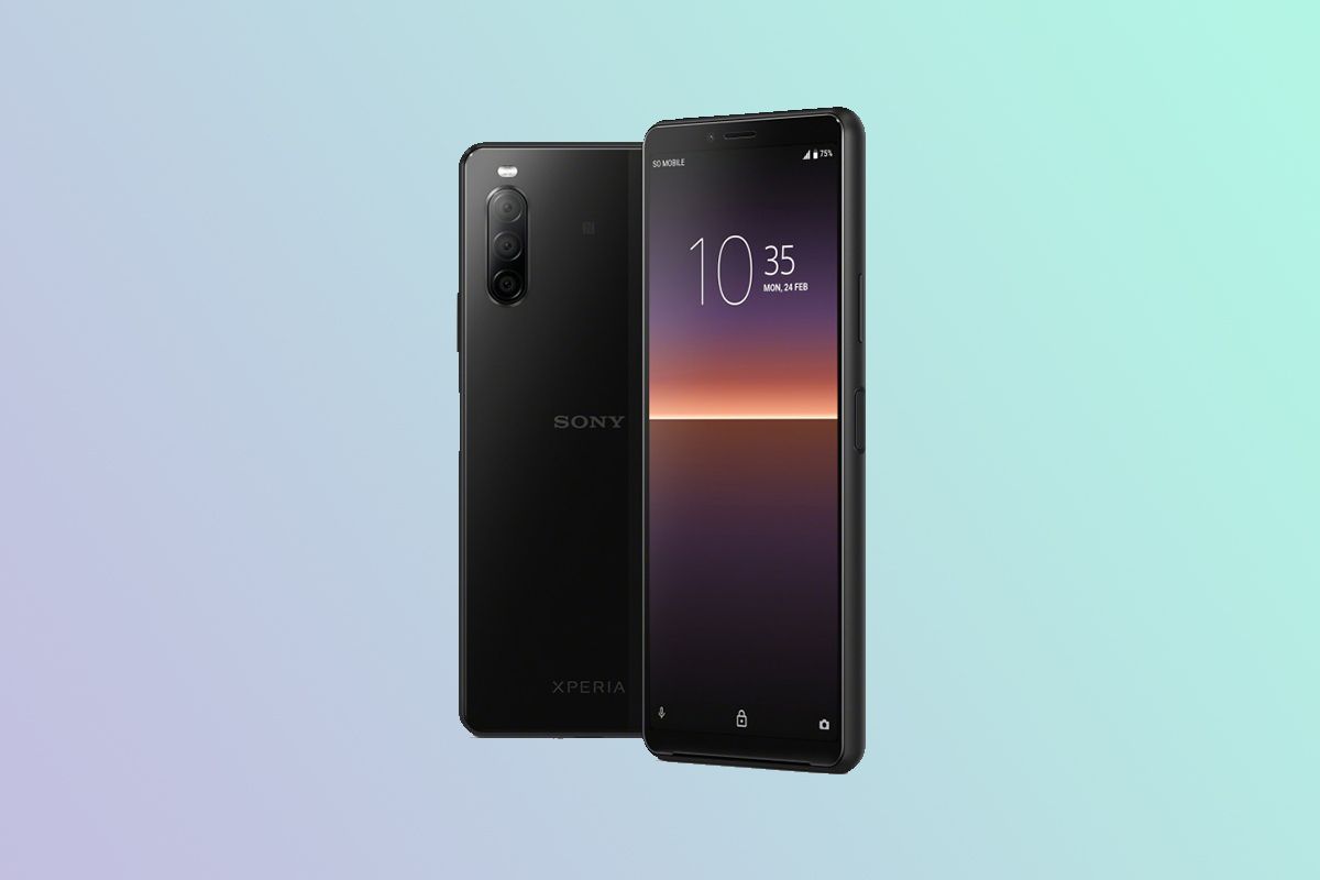 Xperia 10 II on gradient background