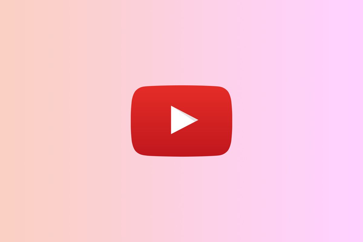 YouTube logo on a gradient background.