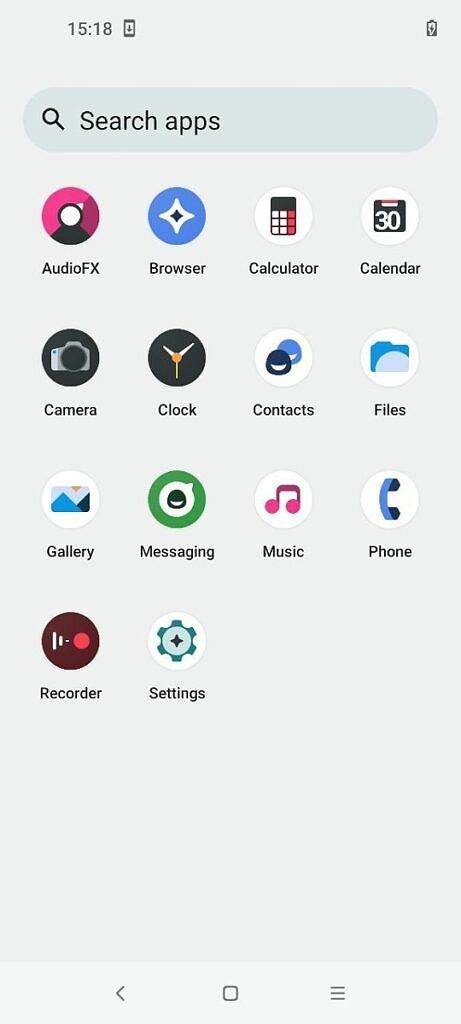Screenshot showing the new icons present on LineageOS 19.1