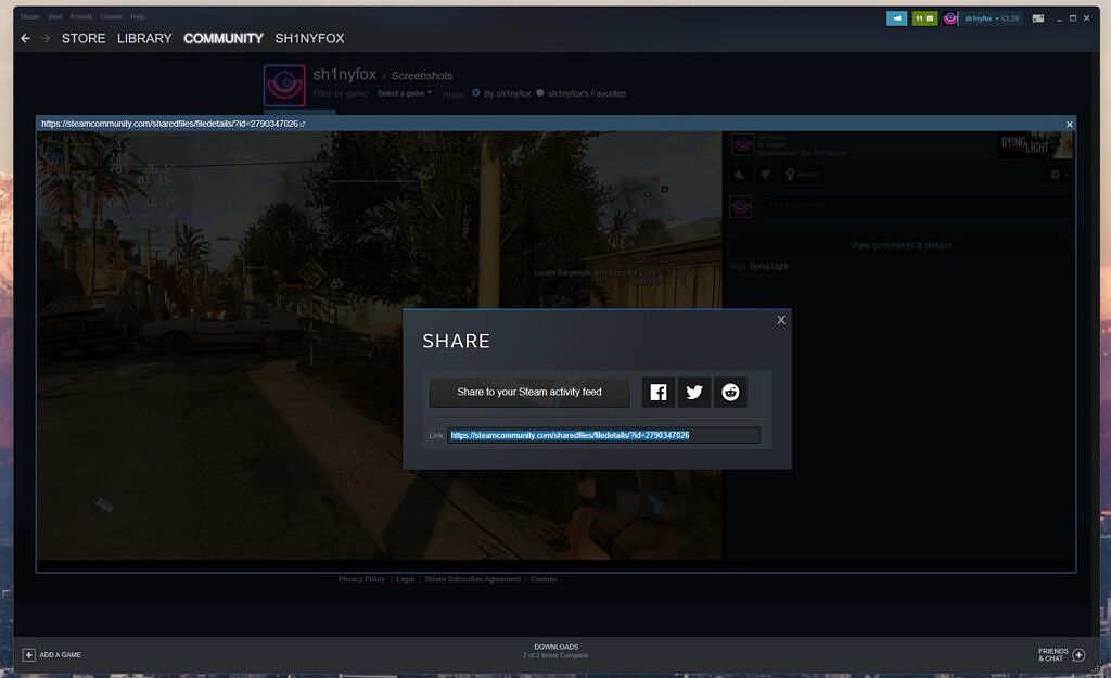Sharing screenshots from Steam Deck