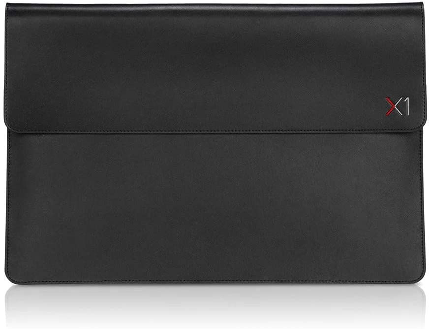 If you like the idea of adding some style to your laptop case this official X1 sleeve from Lenovo is just the ticket. It's black leather on the outside, microfiber on the inside and has a document sleeve on the back to store that all important paperwork