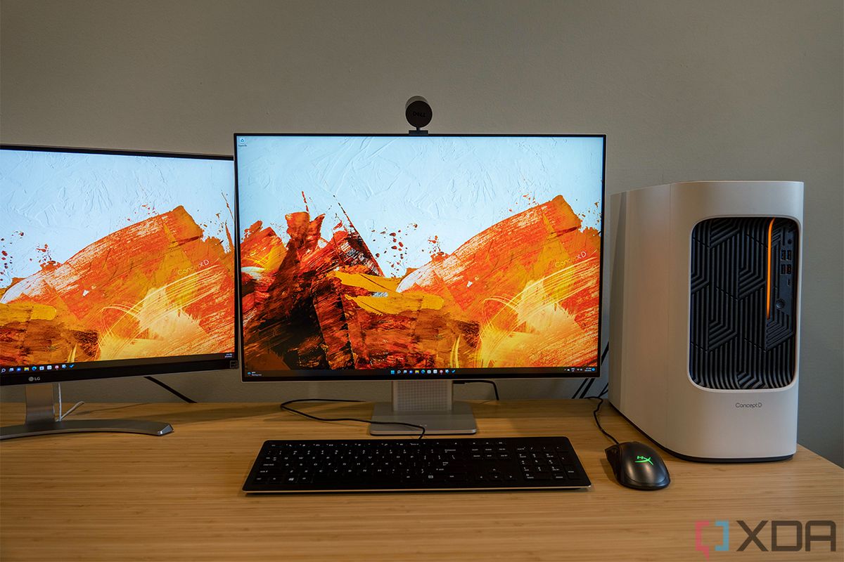 Acer ConceptD 500 with dual monitors
