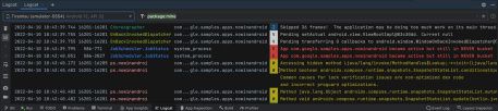 Android Studio Dolphin Beta Logcat V2