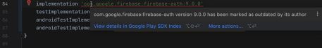 Android Studio Electric Eel Canary Google Play SDK Index insights