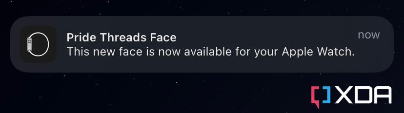 Apple Watch Pride Face 2022 notification