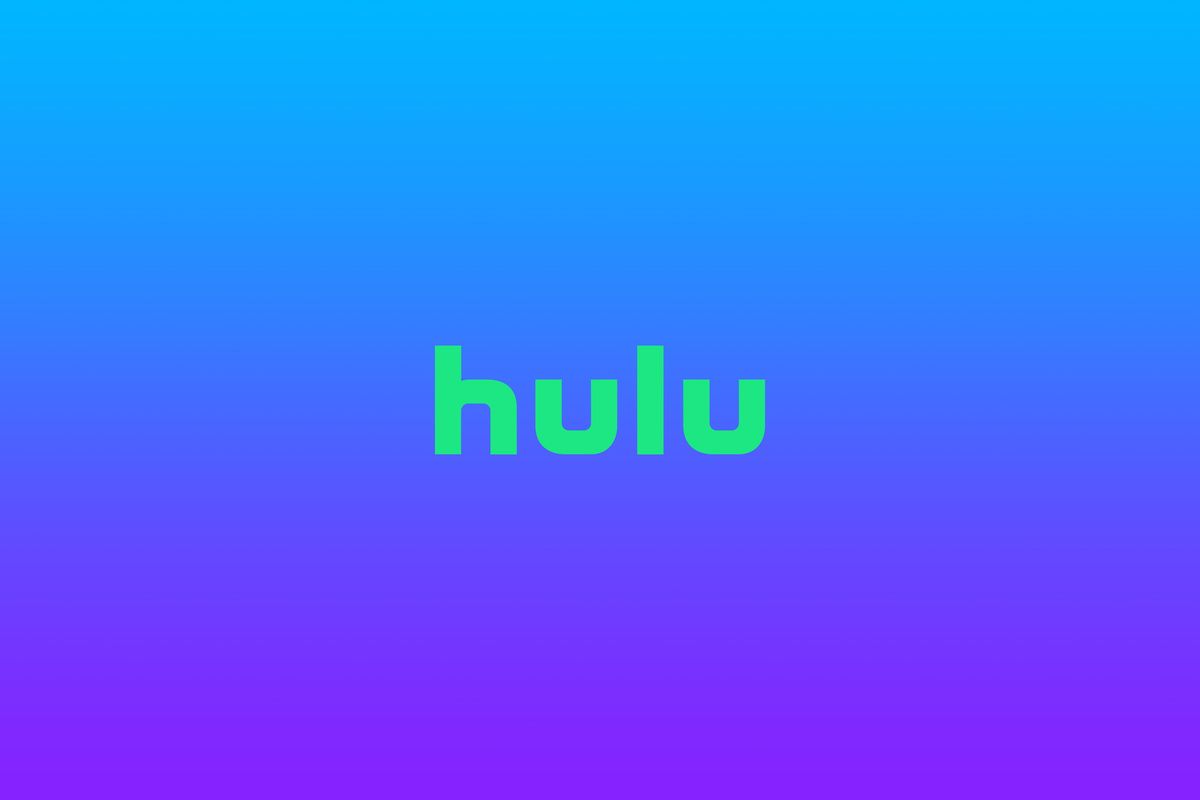 Hulu logo displayed over a solid blue background