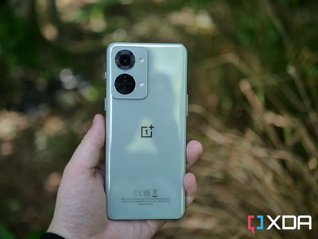 OnePlus Nord 2T held in-hand