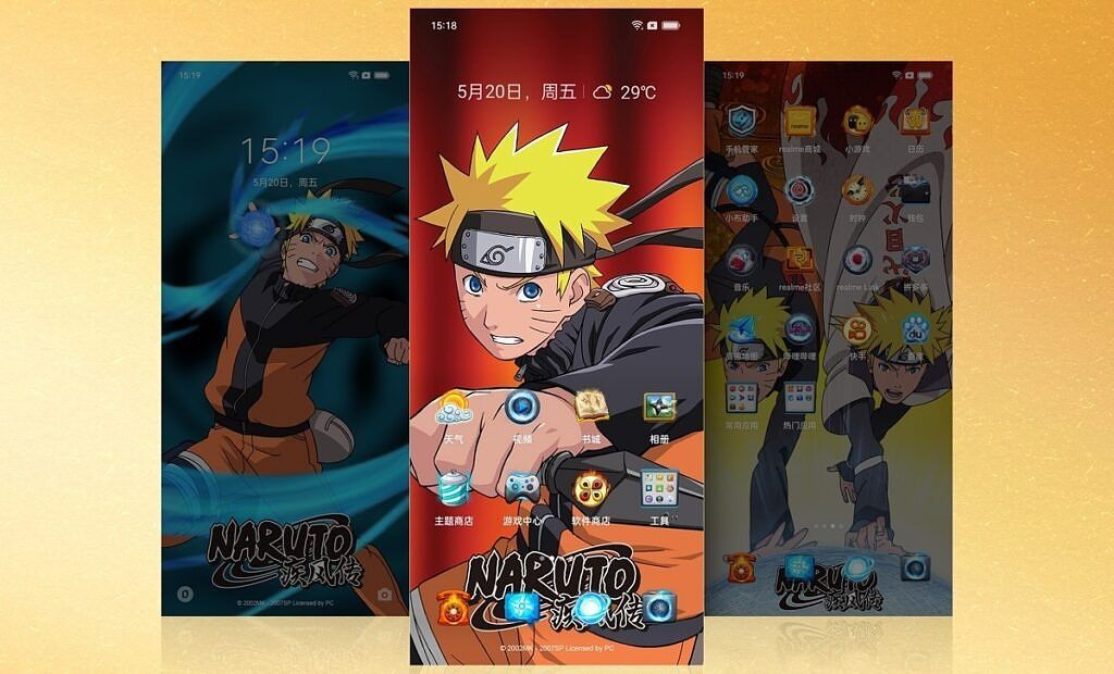 A wallpaper displaying anime character Naruto