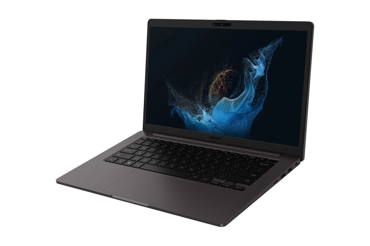 The Samsung Galaxy Book 2 Business is a business laptop powered by Intel's 12th-generation P-series processors with vPro support, 16GB of RAM, and up to 1TB of storage.
