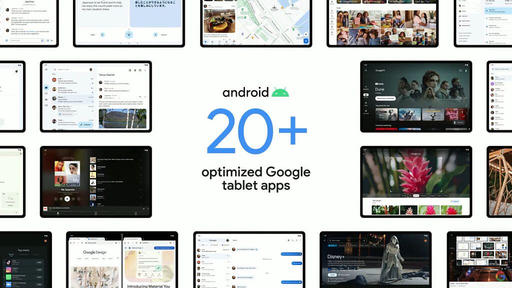 20+ optimzed Google tablet apps