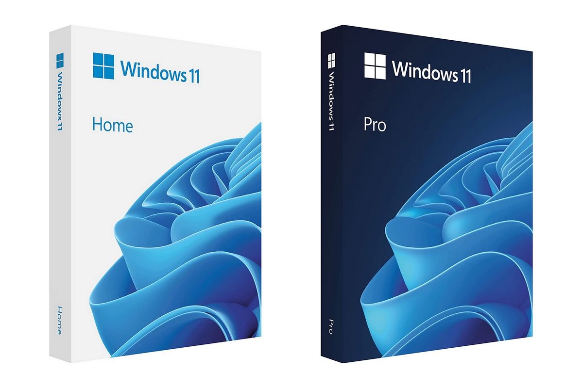Retail boxes for Windows 11 Home and Windows 11 Pro