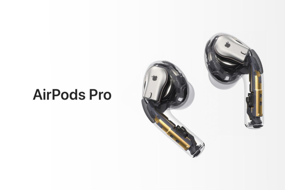 AirPods Pro with the internals exposed