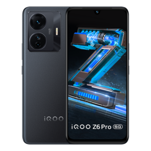 iQOO Z6 Pro in black colorway