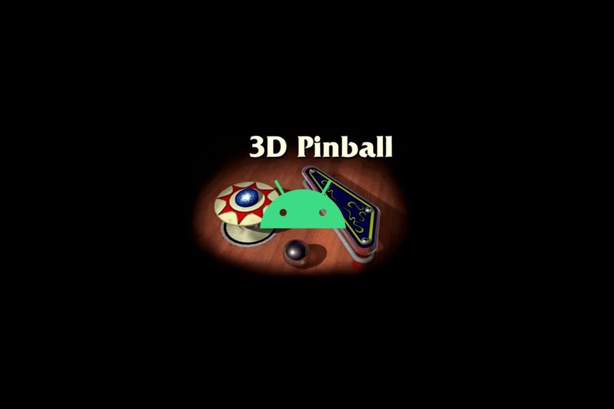 3D Pinball splash screen with Android logo