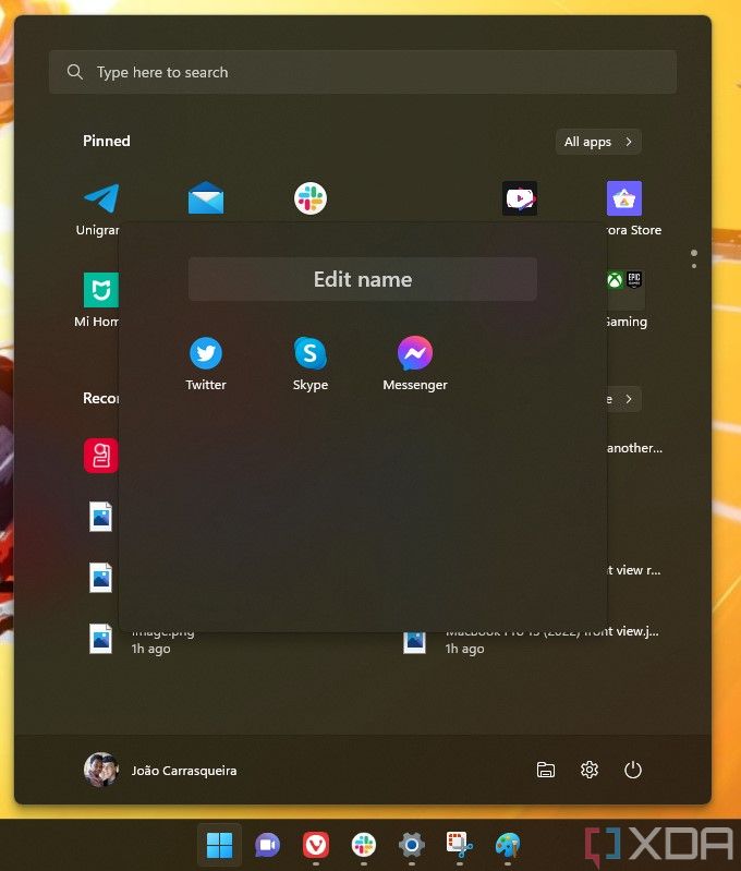 How to use Start menu folders in Windows 11 version 22H2