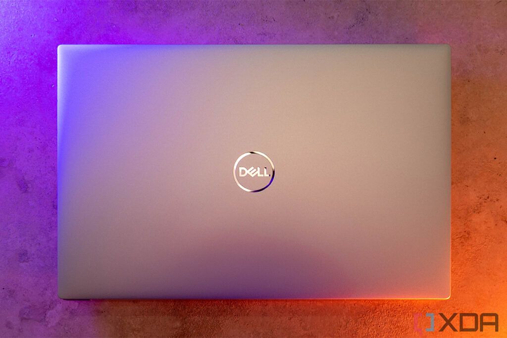Top down view of Dell XPS 15