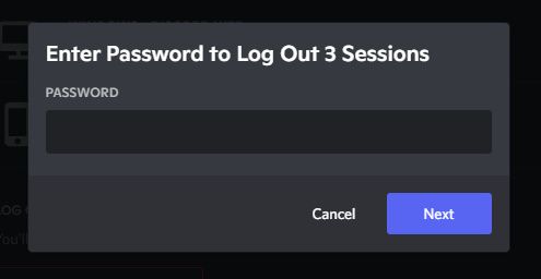 Screenshot of authentication pop-up for Discord's upcoming sessions feature.