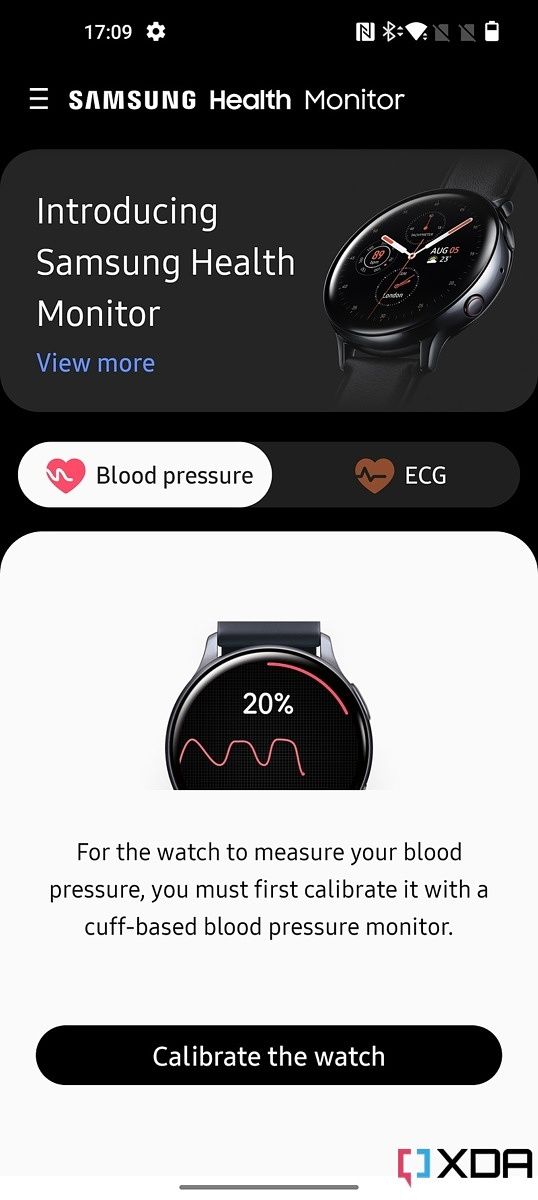 OnePlus 10 Proの改造されたSamsung Health Monitorアプリの血圧タブ