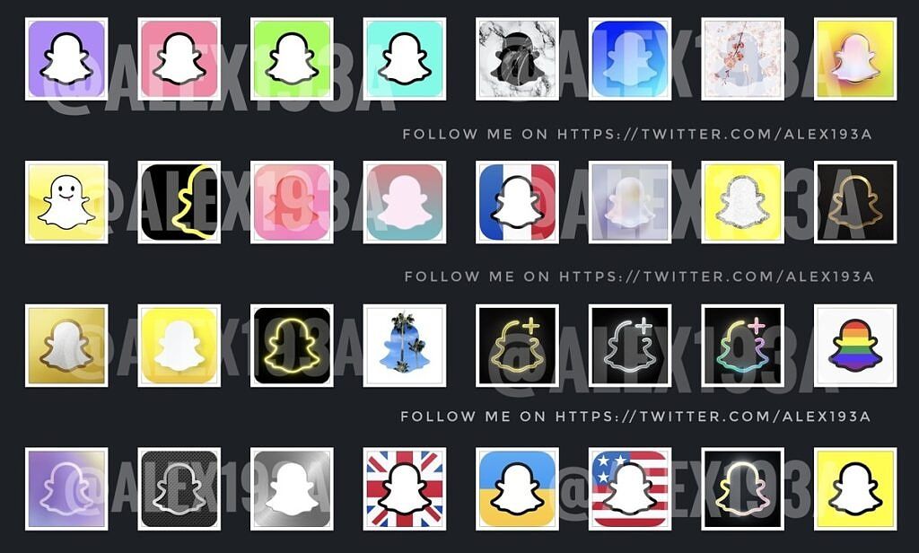 Custom Snapchat icons for Snapchat+