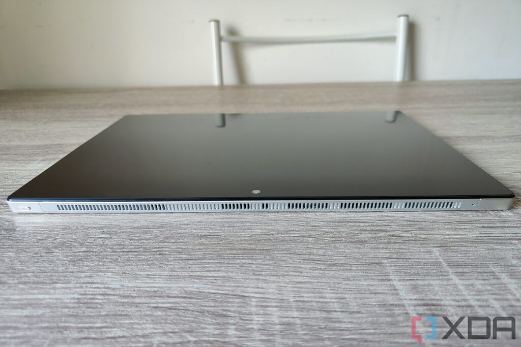 The top of the One-Netbook T1 tablet with vent holes for cooling