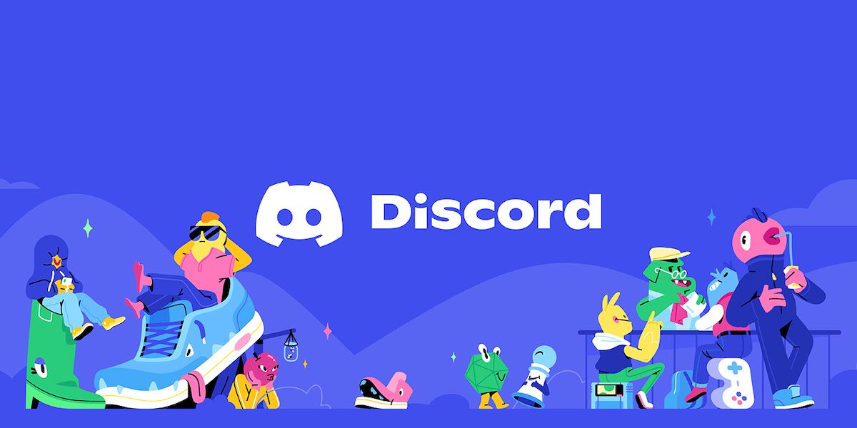Official Discord graphic with the Discord logo on a blue background.