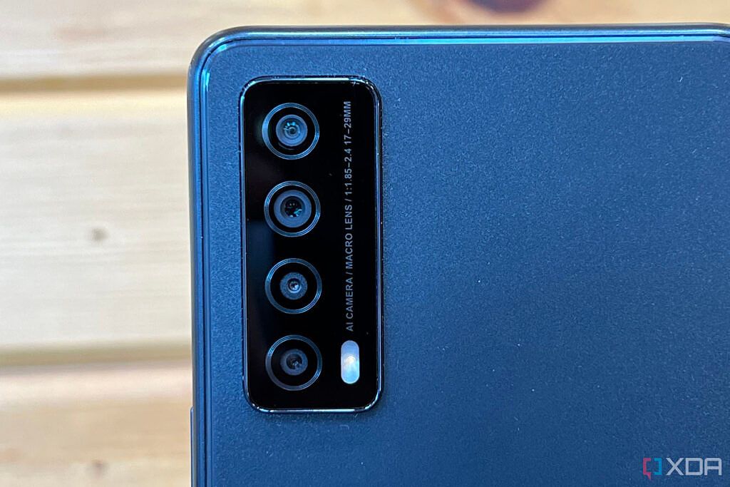 The camera module on the TCL Stylus 5G.