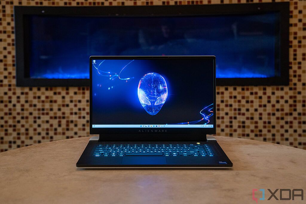 Front view of Alienware x15 R2