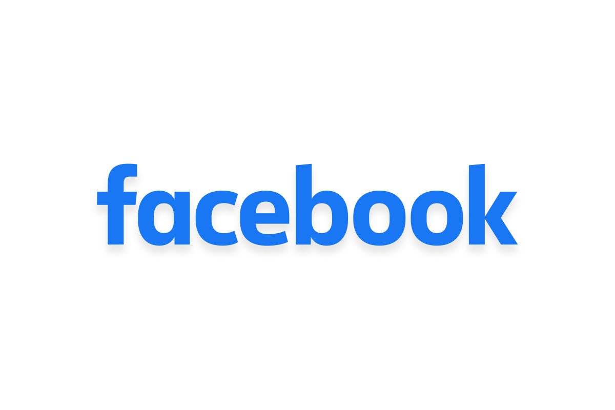 Facebook logo on white background