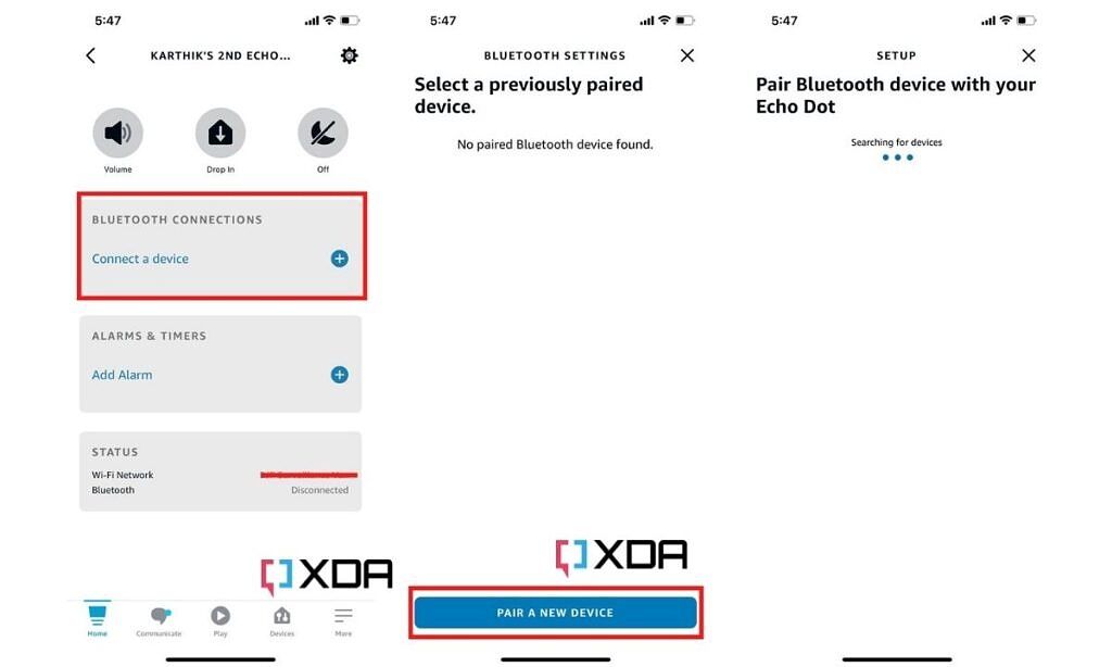 How to connect iphone to echo speaker via bluetooth