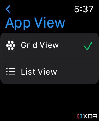 How to switch between Grid and List App Views on an Apple Watch