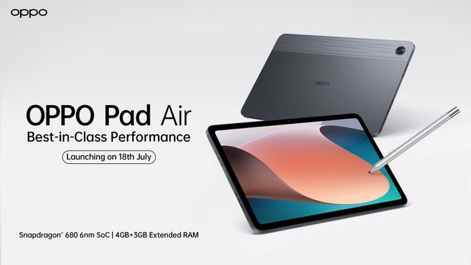Oppo Pad Air launch poster.