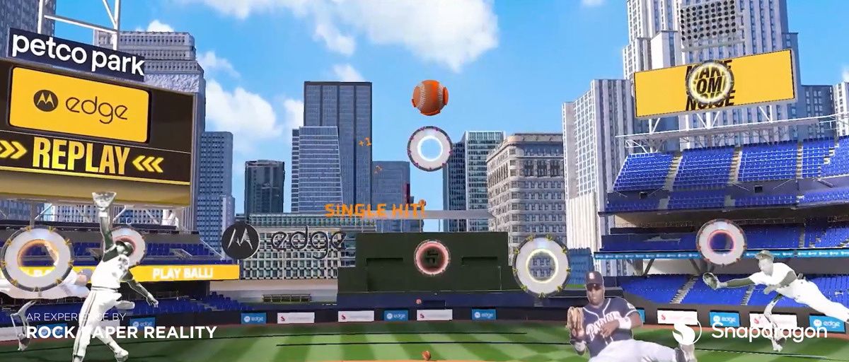 Screenshot of Motorola baseball game