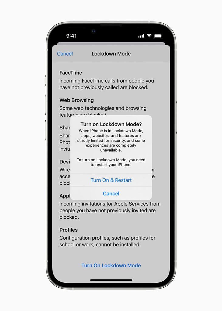 iOS 16 Lockdown mode