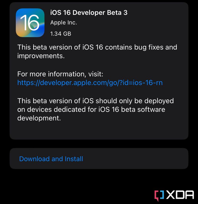 iOS 16 beta 3